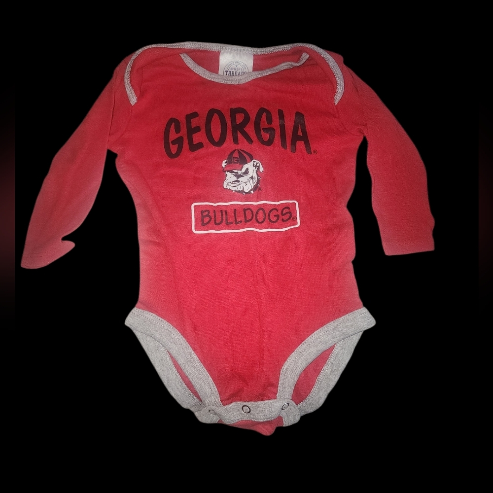 Threads 4 Thought Red and Gray Georgia Bulldogs Baby Bodysuit